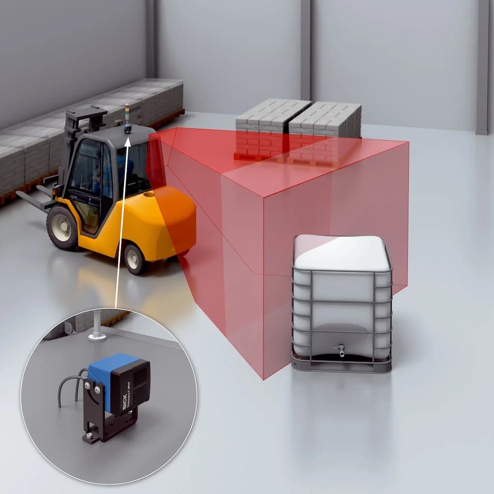Prevención de colisiones 3D en robot móvil o montacargas