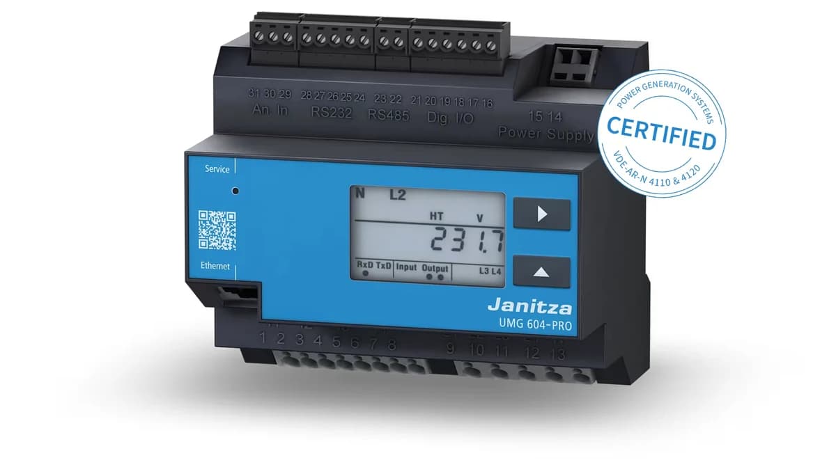 Analizador de calidad de energía UMG 604E-PRO