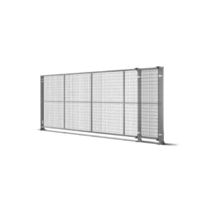 Sliding door on wheels
