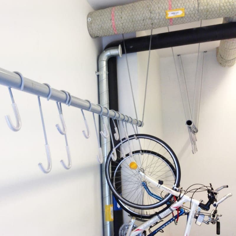 Movable bike hooks