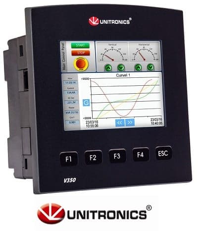Programmable logic controller with integrated HMI- Vision350